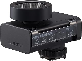 Panasonic Lumix DMS1 Digital Shotgun Microphone, 32 Bit Float, 4 Channel Audio, 6 Direction Modes, Wireless Connection, Wind and Shock Reduction, Includes Smart Carry Case