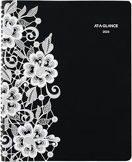 AT-A-GLANCE 2024 Weekly & Monthly Planner, Hourly Appointment Book, 8-1/2" x 11", Large, Lacey (541-905-24)