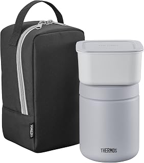Thermos Vacuum Insulated Soup Lunch Set, 13.5 fl oz (400 ml), Black Gray, JBY-801 BKGY