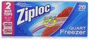 Freezer Bag by Ziploc – One Size, 0.9 liters, Red, Pack of 2