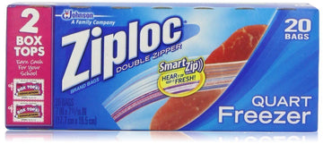 Freezer Bag by Ziploc – One Size, 0.9 liters, Red, Pack of 2