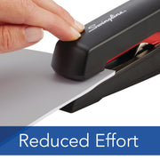 Stapler, Omnipress 30 Stapler, "Press Anywhere for Easier Use", 30 Sheet Capacity, Black/Red () by Swingline – Plastic, Black/Red, Model 5000586A
