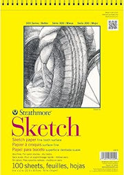 Strathmore 300 Series Wired Sketch Paper Pad, 12 Pack
