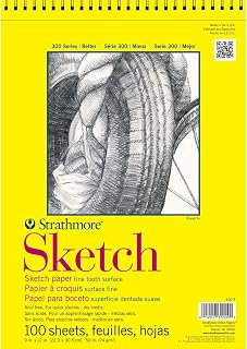 Strathmore 300 Series Wired Sketch Paper Pad, 12 Pack