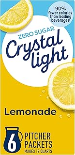 Crystal Light Drink Mix, 6 Pitcher Packets Lemonade, 3.2 oz