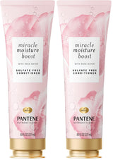 Nutrient Blends Miracle Moisture Boost Rose Water Conditioner for Dry Hair by Pantene – 8 Fl Oz (Pack of 2), White, Pack of 2, Model 063-02-0253
