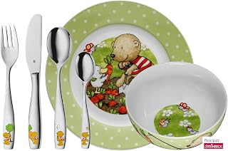 WMF Pitzelpatz Cromargan Children's Crockery Set, Multi-Colour, 6-Piece
