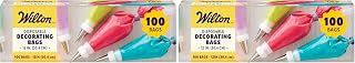 Wilton 12-Inch Disposable Cake Decorating Pastry Bags, 100-Count (Pack of 2)