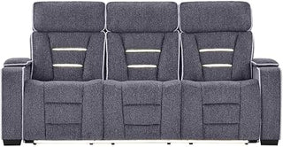 Global Furniture USA U1895 Grey P2 Reclining Sofa with is and LED