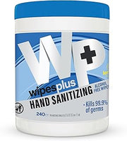 WIPESPLUS Hand Sanitizing Wipes Canister Alcohol Free for Home and Business, 240 Count
