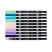Dual Brush Pen Art Markers by Tombow – 1 Count (Pack of 10), Plastic (Body), Felt (Tip), Model 56256
