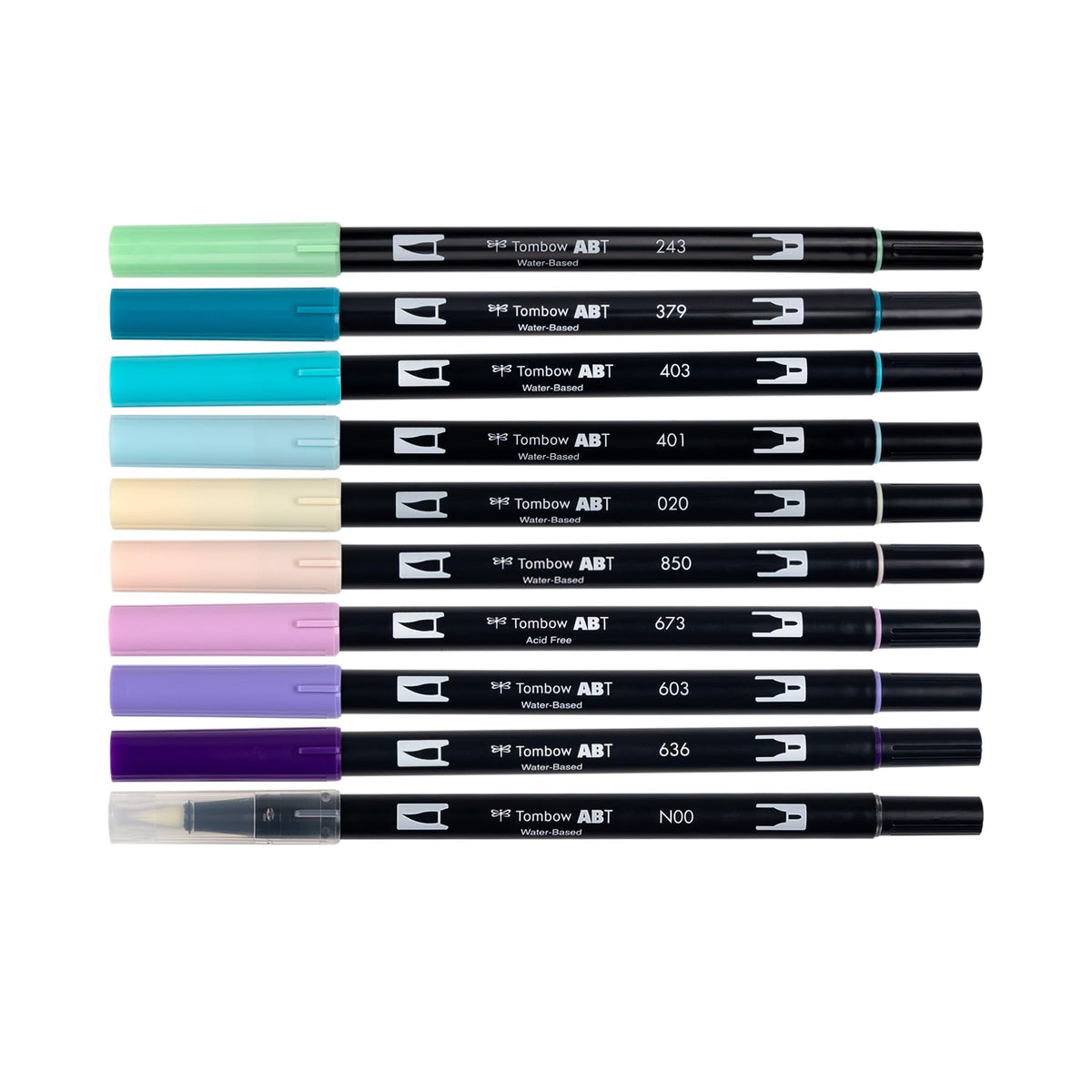 Dual Brush Pen Art Markers by Tombow – 1 Count (Pack of 10), Plastic (Body), Felt (Tip), Model 56256