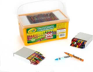 Crayola Ultimate Crayon Bucket, 200 Crayons, Duplicates of Favorite Colors, Gift for Kids
