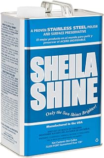 Sheila Shine 321702 Polish For Stainless Steel 1 Gallon Removes Greasy Films