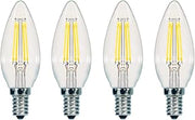 Satco S9961/04 C11 Decorative LED Filament Light Bulb, 60W-Replacement, 5.5W, 3000K, 4-Pack