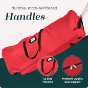 Handy Laundry Tree Storage Bag With Wheels, 9 Ft, Red