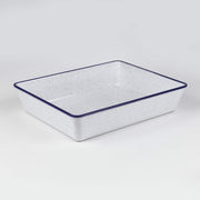 American Metalcraft White, blue speckled / 212 oz. / Classic Serving Bowls