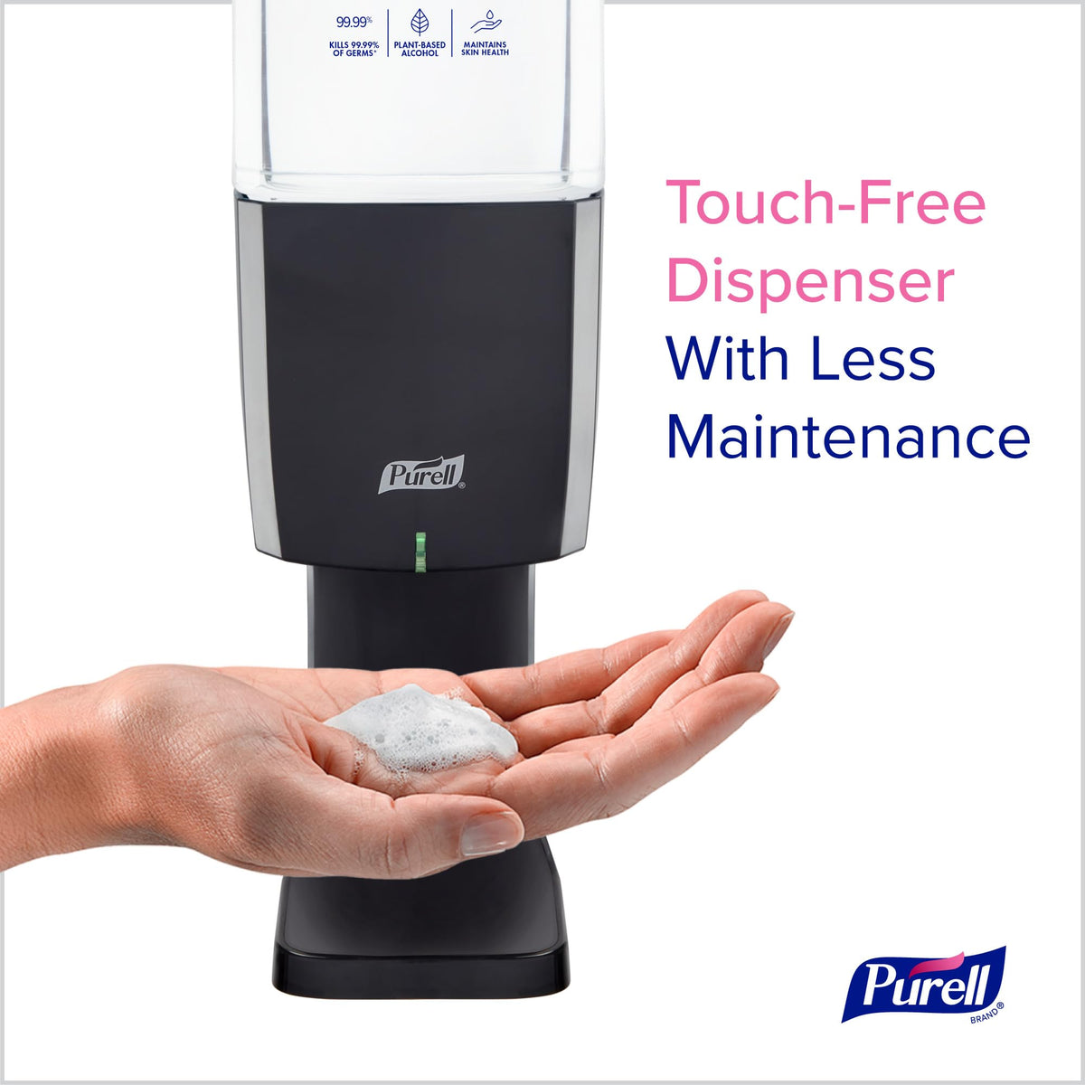 ES10 Automatic Hand Sanitizer Dispenser by Purell – True, Durable ABS Plastic (recycling code number 7)., Graphite, Model 8324-E1