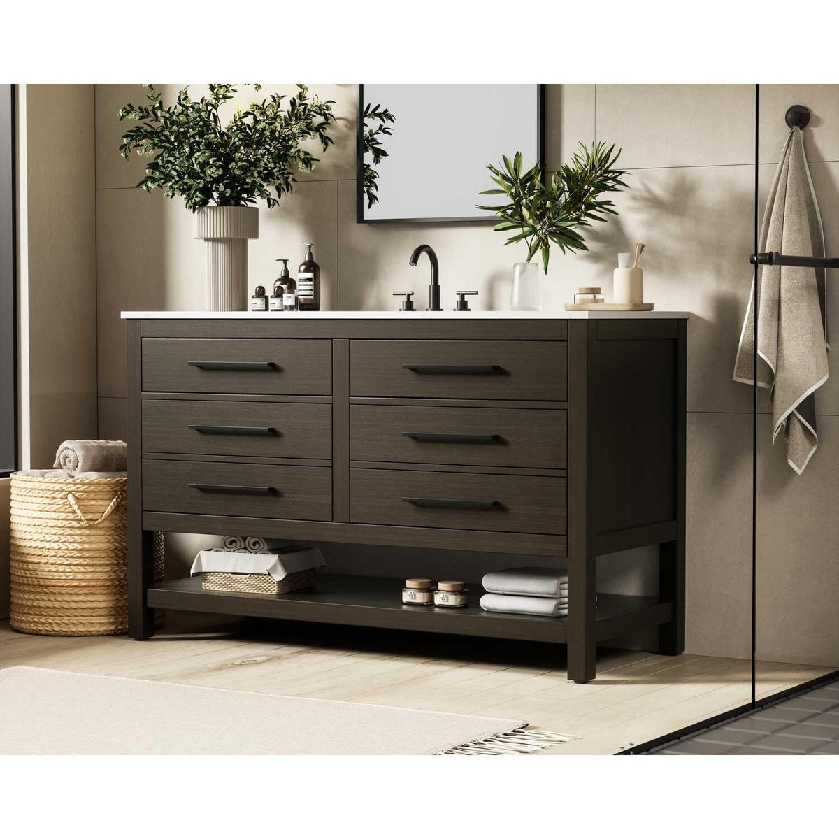 Bathroom Vanity Mocha Brown by karson – Mocha Brown