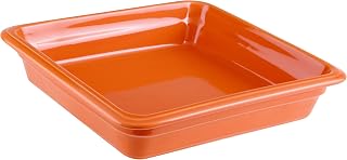 PADERNO World Cuisine Induction Porcelain Hotel Pan, Medium, Orange