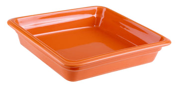 World Cuisine Induction Porcelain Hotel Pan by PADERNO – Medium, Porcelain, Orange, Model 44313O06