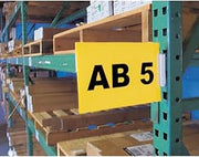 Aigner WSK-1Y Warehouse Aisle Pallet Rack Sign Kit, 5-1/2" x 8-1/2", Yellow