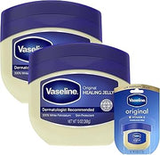 Petroleum Jelly Value-Size 2-Pack + Mini Vaseline Lip Therapy Original with Vitamin E for Soft, Smooth Skin & Lips