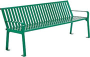 Global Industrial 6 ft. Outdoor Heavy-Duty Portable Park Bench with Back