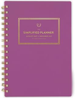 AT-A-GLANCE 2027 Planner, Simplified by Emily Ley, Weekly & Monthly, 5.5" x 8.5", Nostalgia Pink (EL60-200-27)