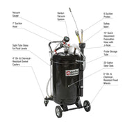Crew Chief Fluid Evacuator by JohnDow Industries – 20.0 gallons, Alloy Steel, Black, Model JDI-20EV