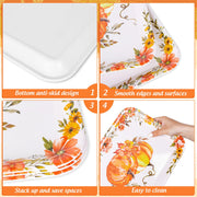 JarThenaAMCS Fall Serving Tray Set, Watercolor Pumpkin Floral, 13 x 10 in, 3 Pack