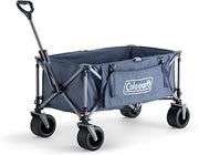 Coleman XL Collapsible Wagon, Heavy‑Duty 400 lb Capacity, Large 50+ Gallon Utility Cart with All‑Terrain Wide‑Base Wheels, One‑Pull Folding Design, Removable Wheels & Ergonomic Handle – Blue