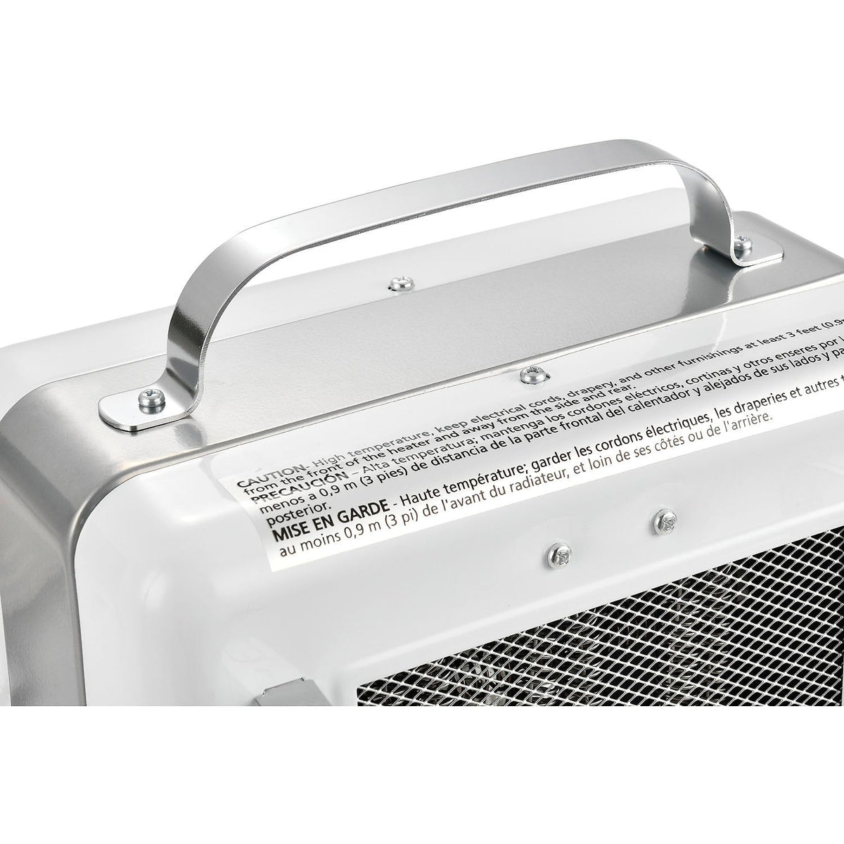 5120 BTU Portable Milkhouse Style Electric Heater by Global Industrial – 10.25"L x 7.9"W x 15.75"H, Steel, White, Model PH-933