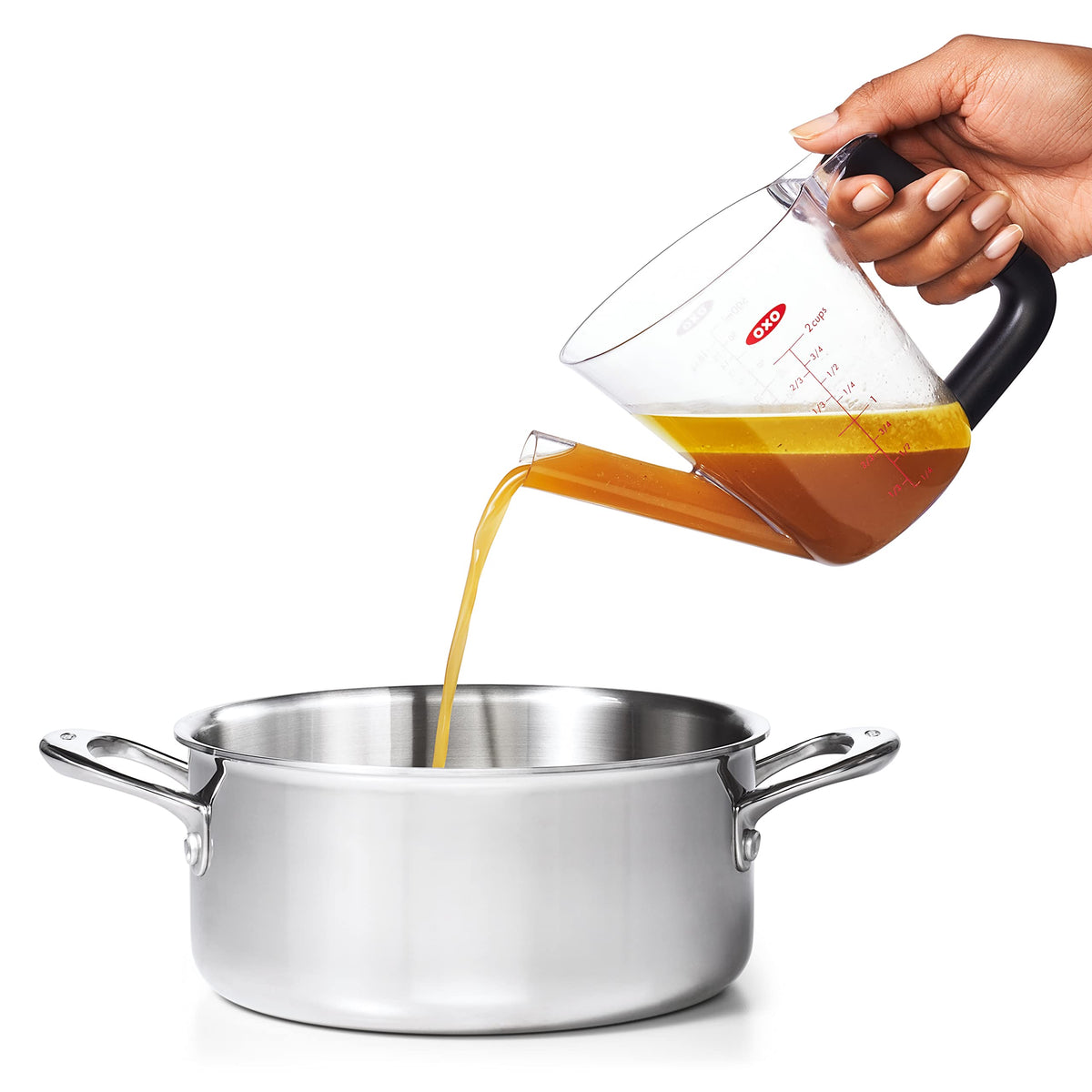 OXO Fat Separator with Strainer, 2 Cup Capacity, Clear