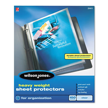 21413 Heavyweight Top-Loading Sheet Protectors by Wilson Jones – Polypropylene (PP), Model WLJ21413