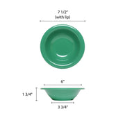 Color green melamine dinnerware collection 7.5 inch soup bowl - 16 oz by Thunder Group – 16.0 ounces, Melamine, Green, Model CR5716GR