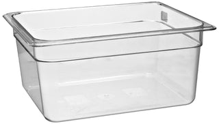 Cambro 26CW 9.4 qt Capacity – 12-3/4" Length x 10-7/16" Width x 6" Depth, Camwear Clear Polycarbonate Half Size Food Pan