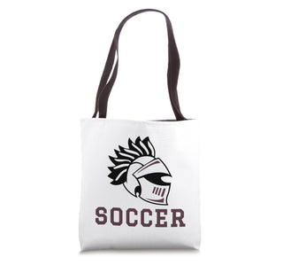 Curtis High School Warriors Soccer Tote Bag by Curtis High School, Staten Island, NY 10301 – 16 inches, White, Model EDXPVJ5E8GWUS_16INCHES