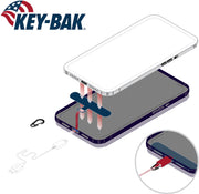 Ratch-It Retractable Phone Tether with Carabiner by KEY-BAK – 36 inches, Stainless Steel, Clear, Model 0KR7-4C14