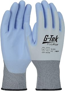 G-Tek PolyKor X7 Seamless Knit PolyKor X7 Blended Glove with NeoFoam Coated Palm & Fingers Touchscreen Compatible 16-320 Blue L (Pack of 12)