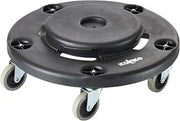 Winco 18" Black Standard Commercial Trash Can Dolly