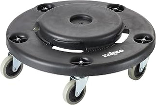 Winco 18" Black Standard Commercial Trash Can Dolly