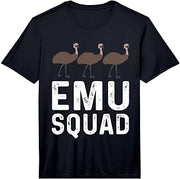 Funny Emu Squad Design Bird Lover Costume Emus Performance T-Shirt