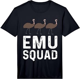 Funny Emu Squad Design Bird Lover Costume Emus Performance T-Shirt