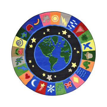EarthWorks Rug by Joy Carpets – 13'2" (Round), Nylon, Multi Color, Model 1405XLE