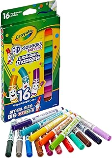 Crayola Washable Pip-Squeaks Skinnies Markers 16-Count per Pack (1-Pack)