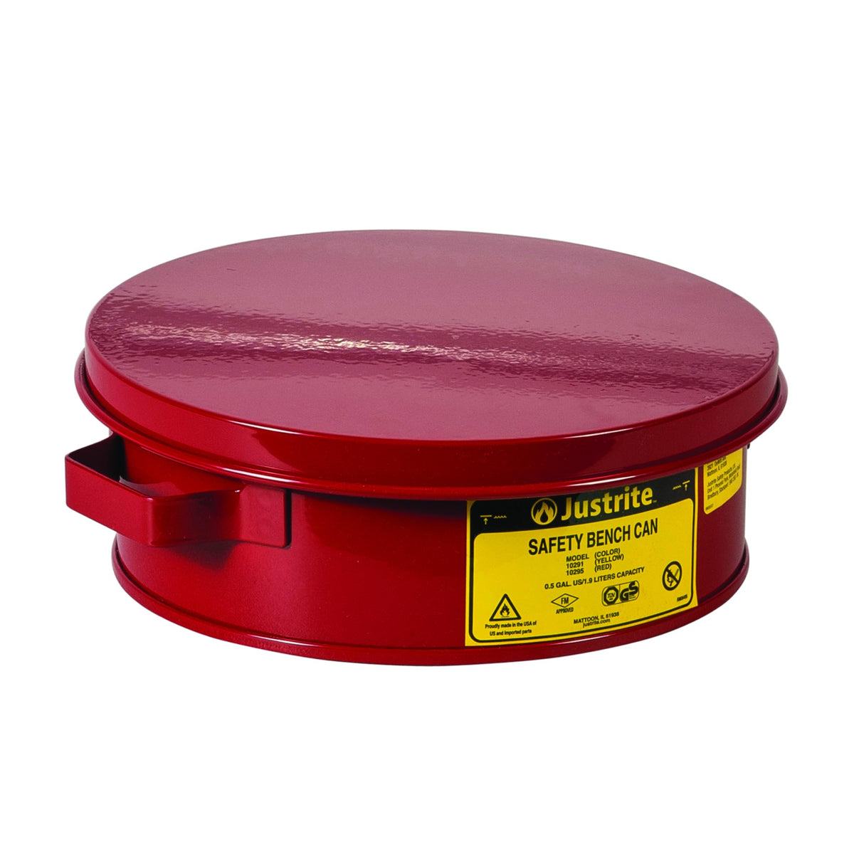 Justrite Red / 2 Quart / Bench Can Cleaning & Sanitizing