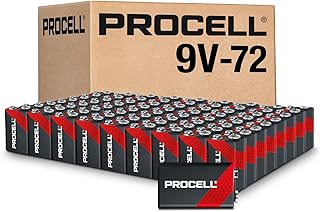 PROCELL 9V Alkaline Batteries for Smoke Detectors, 72 Count Bulk Pack | Professional-grade 9V for facilities; powers CO alarms, wireless mics, test meters; 5-year shelf life; six 12-count boxes