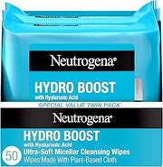 Neutrogena Hydro Boost Cleansing Wipes Makeup Remover, 25 Ct