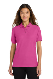 Women's Silk Touch Polo by Port Authority – Silk, Tropical Pink, Model SNM-400333
